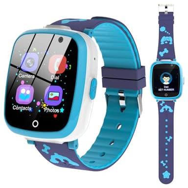 Reloj Inteligente Niño, Smartwatch Niños para y Niña con Llamadas, llamadas SOS, 14 Juegos, Cámara, Vídeo, Música, Alarma, Ordenador, Calendario, Minutero, Regalo y Juguete para Niños de 3-12 Años