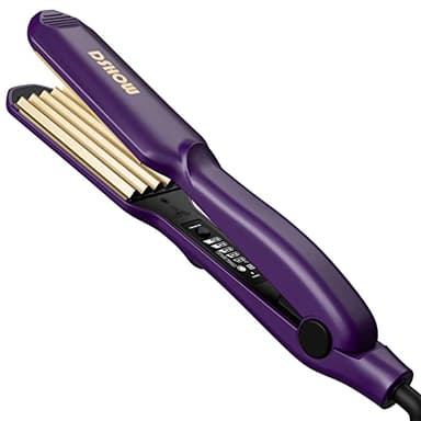 DSHOW Plancha de pelo de cerámica para cabello Crimper plancha para crepé de gran tamaño (Violeta)