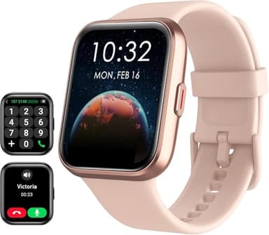 Tensky Reloj Inteligente Mujer con Llamadas y Voz de Alexa, Whatsapp Notificaciones, 1.8" Smartwatch Mujer con SpO2/Pulsómetro/Monitor de Sueño, 110 Modos Deportes, IP68 Regalo para iPhone Android