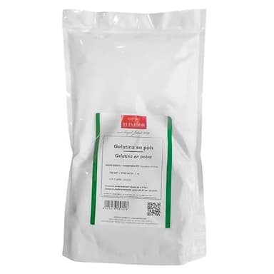 Gelatina Neutra Sin Sabor en Polvo Fino 1 kg Profesional Teixidor | 100% Colágeno Animal Puro, Fácil Disolución | Espesante, Gelificante y Estabilizante para Postres, Mousses y Repostería