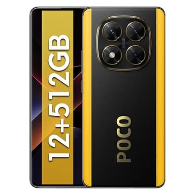 XIAOMI Poco X7 Smartphone 12+512GB, 45W Turbo Carga, 1.5K 120Hz AMOLED Pantalla Curva CrystalRes, Cámara Principal de 50MP con OIS a Prueba de Polvo, IP68, Batería Grande de 5110mAh -Negro