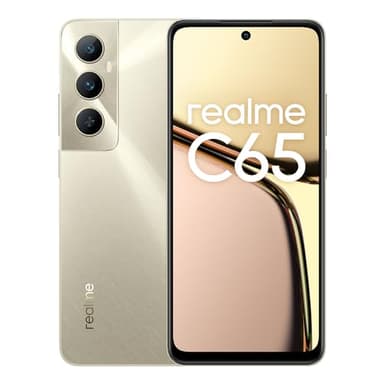 realme C65 Smartphone 8+256 GB, Cámara de 50 MP con IA, Pantalla de 6,67 in con Modo de Comodidad Ocular, Carga rápida de 45 W, Gran batería de 5000 mAh, Compatible con NFC, Starlight Gold