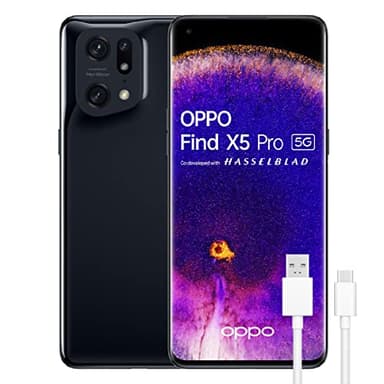 OPPO Find X5 Pro 5G - Smartphone 256GB, 12GB RAM, Dual SIM, Pantalla 6,7”, Cámara 50MP+50MP+13MP, Vídeo 4K Nocturno, Batería 5000mAh, Carga Rápida 80W – Negro