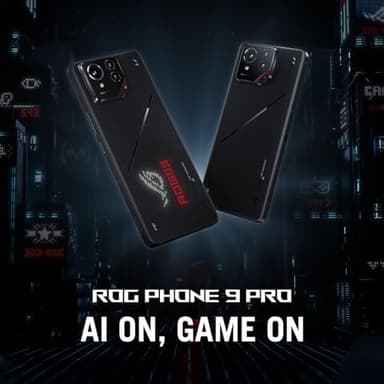 ASUS ROG Phone 9 Pro, EU Official, Phantom Black, 16GB de RAM, 512GB de Memoria, Snapdragon® 8 Elite, 6.78" 185Hz AMOLED, Cámara Sony® Lytia 700: 50 MP