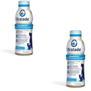 Oralade Advance GI + Apoyo de Rehidratación Oral | Paquete Doble | 2 x 500 ml | Suplemento Dietético Líquido para Perros y Gatos | para la Nutrición Microenteral