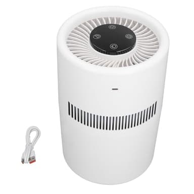 Sunicon Purificador de aire y humidificador 2 en 1, humidificador evaporativo silencioso de 5 W, purificador de aire de escritorio con tanque de agua de 4 litros para oficina, dormitorio, guardería