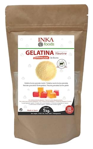 Gelatina granulada de bovino, 200 bloom, sabor neutro - 1kg