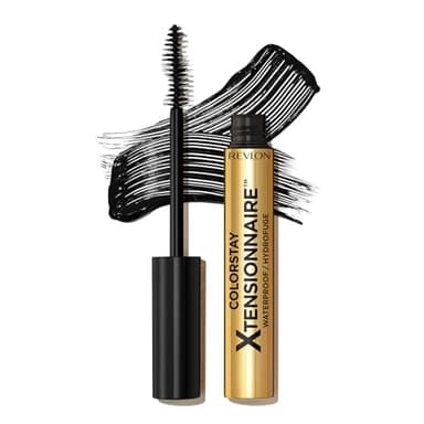 Revlon ColorStay Xtensionnaire Máscara alargadora, 2 en 1 sérum y máscara de pestañas, con cepillo cónico para pestañas 2 veces más largas, con Pro Vitamina B5, a prueba de manchas, WP Black 211