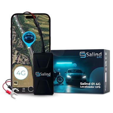 Salind 01 4G - Localizador GPS para Coche, Moto y Otros Vehículos - Conexión Directa a Batería - Seguimiento en Tiempo Real, Historial de Rutas y Alarmas - Longitud Total del Cable 1,38m