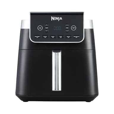 Ninja MAX PRO Freidora de aire, 6,2 l, 6 en 1, sin aceite, Freír con aire, Asar, Hornear, Recalentar, Deshidratar, tamaño familiar, digital, cesta antihaderente apta lavavajilllas, en gris, AF180EU