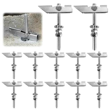 12 Piezas Tarea Pesada Tacos Pladur, M8 x 100 mm, Taco Basculante de Acero Carbono, para Fijar Ventiladores de Pared, Pernos de Palanca Anclajes para Paneles de Yeso, para Pared Hueca Techo
