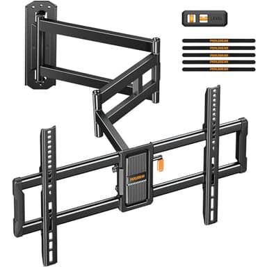 Perlegear Soporte TV Pared con Brazo Largo de 943mm para TVs de 42–84", Soporte TV Articulado con Rotación e Inclinación, Soporta hasta 68kg, MAX VESA 600 x 400mm