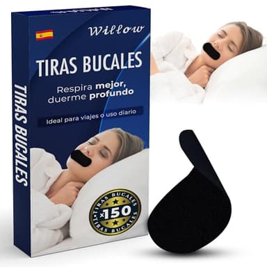 Willow® SUPER PACK AHORRO 150 tiras bucales | Mouth tape | Tiras bucales para dormir | Antironquidos | Adhesivo Hipoalergénico | Cinta bucal para dormir | Tapa bocas para dormir