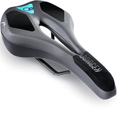 Borgen Sillín de Bicicleta MTB para Hombre y Mujer, Ultra cómodo y Suave, para Trekking, Bicicleta de montaña y Bicicleta de Carretera