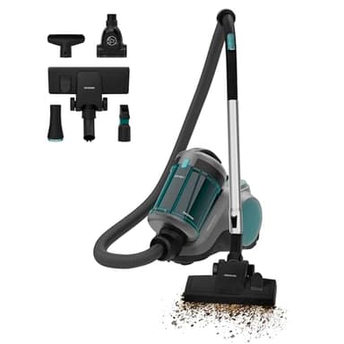 Cecotec Aspiradora de Trineo con o sin Bolsa Conga Rockstar Cyclonic Powerbag. 900W, Succión Potente de 175AW y 20Kpa, Depósito 2L, Fácil de Vaciar e Higiénico, Radio de Acción 10m, 4 Accesorios