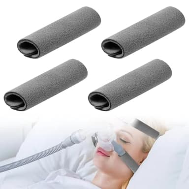 Fundas de correa CPAP universal almohadillas faciales CPAP almohadillas de confort para correa de 4 piezas (Gris)