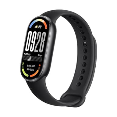 XIAOMI Smartband 10, Pulsera de Actividad, Pantalla AMOLED de 44mm, Carga rápida, 150+ Modos Deportivos, Monitorización de Salud y sueño, HyperOS 2.0, Impermeable 5ATM, Brújula, Negro