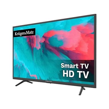 Krüger&Matz KM0232-S6 - Televisor LED LCD de 81,82 cm (32 Pulgadas) (HD Smart DVB-T2 / S2 H.265 60 Hz, USB Media), año del Modelo 2023 [Clase de eficiencia energética E], Negro