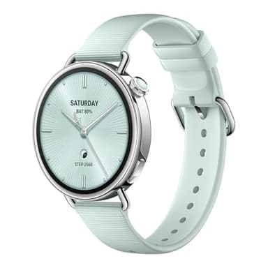 XIAOMI Watch S4 41mm, Smartwatch, Diámetro de 41 mm, Cuerpo Ultraligero de 32g, Pronóstico Menstrual, 150+ Modos Deportivos, Funciones de Seguridad, HyperOS 3, Correa de Goma fluorada (Verde)