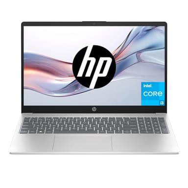 HP 15-fd0000ns - Ordenador portátil de 15.6" Full HD (Intel Core i3-N305, 8GB RAM, 512GB SSD, Intel UHD Graphics, Sin Sistema Operativo) Plata y Azul- Teclado QWERTY Español