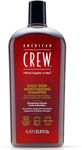 American Crew – Daily Deep Moisturizing Shampoo, Champú Hidratante de uso diario, Aporta Hidratación y Suavidad, Ingredientes Naturales, Sin Siliconas, para Todo Tipo de Cabello, para Hombres
