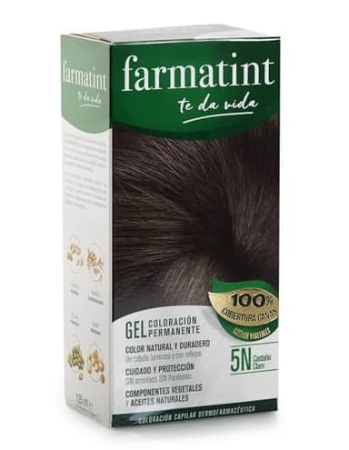 Farmatint Gel de Coloración Capilar Permanente, 5N Castaño Claro