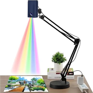 Proyector de dibujo, Proyector de arte para calcar, dibujar y pintar, Compatible con teléfonos móviles, unidades flash USB, iPad, Wi-Fi y conectividad USB para una fácil transferencia de imágenes