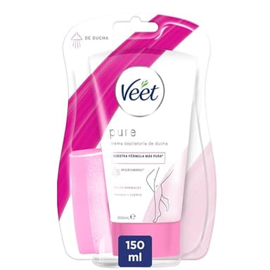 Veet Crema Depilatoria Corporal para usar bajo la ducha para Mujer, Piel Normal, 150 ml