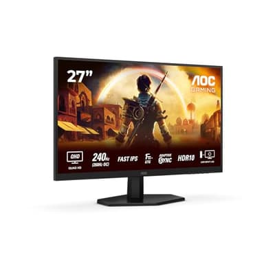 AOC Q27G42ZE Gaming Monitor 27 Pulgadas, 260Hz, Panel Fast IPS, 0.3HDR10, Adaptive Sync, G-Sync Compatible, (2560x1440 HDMI 1x 2.0 DP 1x 1.4) Negro