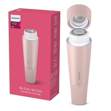 Philips depiladora facial serie 5000, depiladora personal para mujer, sin cable y compacta, con cabezal hipoalergénico, eliminación del vello facial suave y rápida, retoques fáciles, modelo BRR454/00