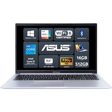 ASUS Vivobook 15 F1502ZA, 15,6" FHD 16;10, Intel i5-1235U, RAM 16GB DDR4, Intel Iris Xe Graphics, 512GB M.2 NVMe™ PCIe® 3.0 SSD, Win 11, Wi-Fi6, BT 5.3