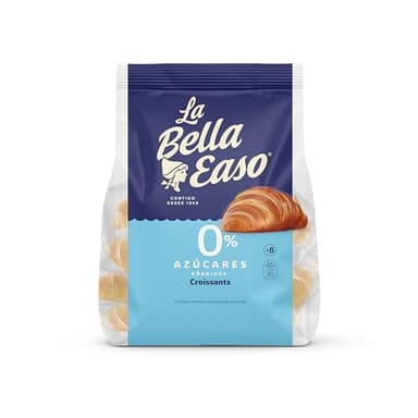 La Bella Easo - Croissants de Hojaldre 0% Azúcares añadidos, sin Conservantes ni Colorantes, Paquete 8 unidades individuales, 240 g