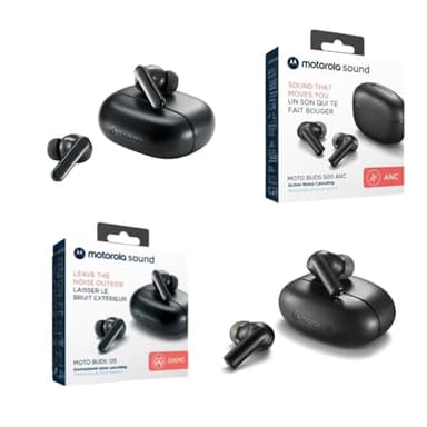 Motorola Sound - Lote de Regalo de Auriculares Inalámbricos True Wireless, Moto Buds 125 y Moto Buds 500 ANC