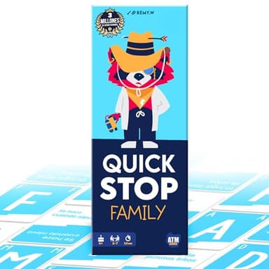 ATM Gaming Quickstop Family – El Juego de Mesa Más Divertido para Toda la Familia | Rápido, Competitivo Noches en Casa - Regalo Original