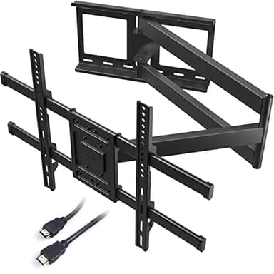 BONTEC Soporte TV Pared con Brazo Articulado Extralargo de 1040mm para Pantallas de 32-75" de Planos/Curvos LCD/LED/OLED, hasta 60 kg, Soporte Pared TV con Giratorio e Inclinable, VESA Máx 600x400 mm