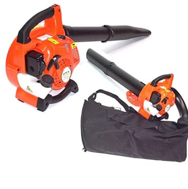 Aspirador de hojas de gasolina, 1 CV, soplador de hojas 55132, trituradora de hojas, trituradora de jardín, soplador de hojas de 25 ccm, tubo de soplado de 50 l, saco colector