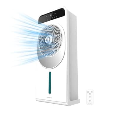 Cecotec Climatizador Evaporativo EnergySilence 5000 Cool Wave, 28 W, Motor DC, Depósito 5L, Mando a distancia, Pantalla LED, Control táctil, 12 Velocidades, Temporizador hasta 9h, Oscilación de 360º