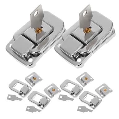 HEMOTON 6 Cierres de Palanca con Llave para Maleta Pestillos Metálicos de Seguridad Hebillas para Caja y Equipaje 6 Piezas Cierre Antirrobo Resistente para Viaje