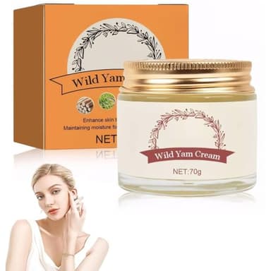 Crema Anti Envejecimiento, Crema Wild Yam, Crema de ñame Salvaje para Mujer, Crema Hidratante Anti Arrugas, Hidratante De La Piel, Crema Anti Arrugas Apretada, Wild Yam Cream, 70g