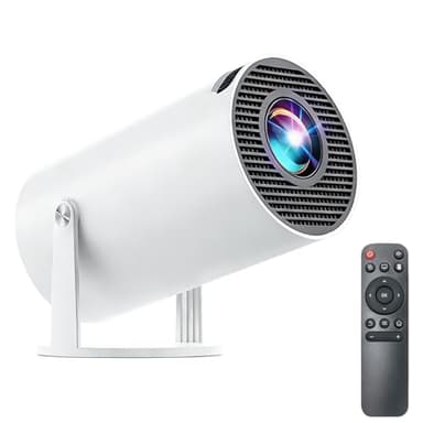 Mini Proyector con Bluetooth, Soporte 4K 130" Pantalla Cine Proyector con Enfoque Automático & Keystone, 5G+2.4G WiFi 6 Conexión, 180° Visión Giratoria Dar Cine en Casa, Laptop, Smartphone