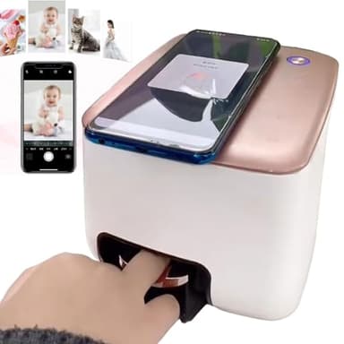 ZHNANDAMAI Impresora de Uñas 3D Profesional, Máquina para Pintar Y Esmaltar Uñas, Máquina para Decoración Uñas, Listo En 10 Segundos, Bodas & Salón de Uñas, Alta Resolución 4800DPI, Control por App