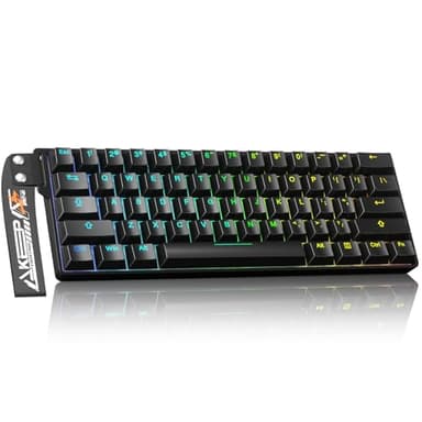 DAREU EK60 HE 8K Hz Mini Teclado Gaming de Disparo Rápido,Compacto 60% Teclado Mecanico con Cable y Correa Decorativa Extraíble, 0.01mm RT Precisión, Interruptores de Efecto Hall, RGB, para PC/Mac
