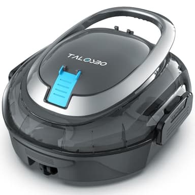 (2026 Upgrade) TALOSBO S2 Robot Piscina,Doble Filtración, Doble Motor Robot Limpiafondos Piscina Sin Cable, 90 Min Autonomía, Autoaparcable, para Piscinas de Fondo Plano 80 m²