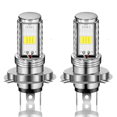 GLL H4 Bombillas LED H4 HS1 Motocicleta Faros Delanteros Bombillas COB 10W 900LM Luz Alta/Baja Bombillas LED para Faros Delanteros de Motocicleta (DC 9-80V)