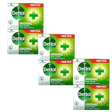 Dettol Original Jabón Antibacterial 100 g – Limpieza Profunda y Protección Antibacteriana para Manos y Cuerpo – Higiene y Frescor Diario - Pack Laborawi (6 x 100g)