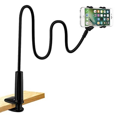 LONZOTH Soporte para teléfono móvil, Cuello de Cisne Universal para iPhone Smartphone (Black)