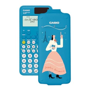Casio FX-85SP CW - Calculadora Científica de Sophie Germain ilustrada por Laura Liedo, Recomendada para el Curriculum Español y Portugués, 5 Idiomas, más de 300 Funciones, Solar, Color Azul