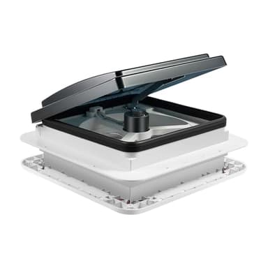 Claraboya Caravana ABS 5W Claraboya Techo 5-35 m³/min Claraboya Ventilador IP68 4 Luces LED con 10 Número de Cuchillas and Paraguas de Protección Contra Insectos