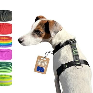 Bub’s® Arnés Perro Mediano Antitirones - Forma de H - Dog Harness, Pechera para Perro (Mediano, Negro)
