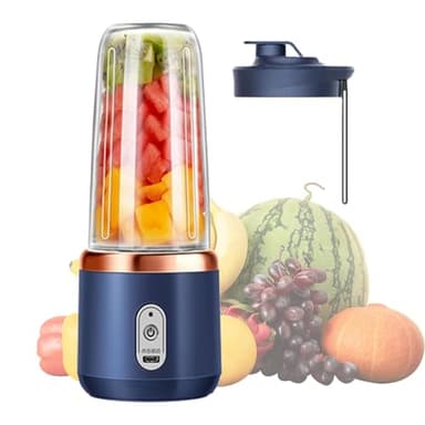 Licuadora Portátil - 40W Licuadora De Juicing Con 6 Cuchillas - Mini Batidos Para La Preparación De Batidos, Zumos, Smoothies - Mini Batidora Portatil Para Viajes, Deportes Y Camping
